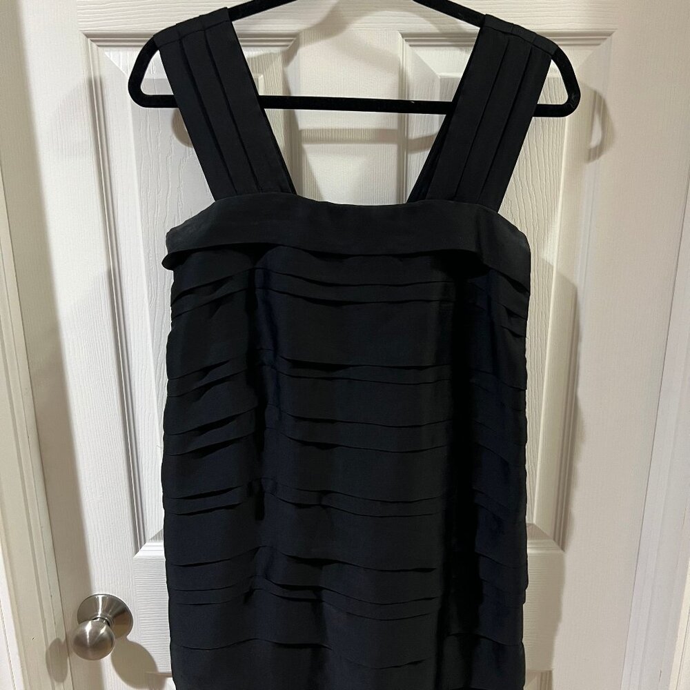 H&M Black Ruffle Mini Dress (Size US 6)